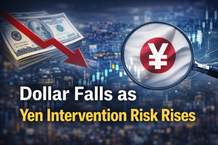 U.S. Dollar Falls as Yen Intervention Risk Rises